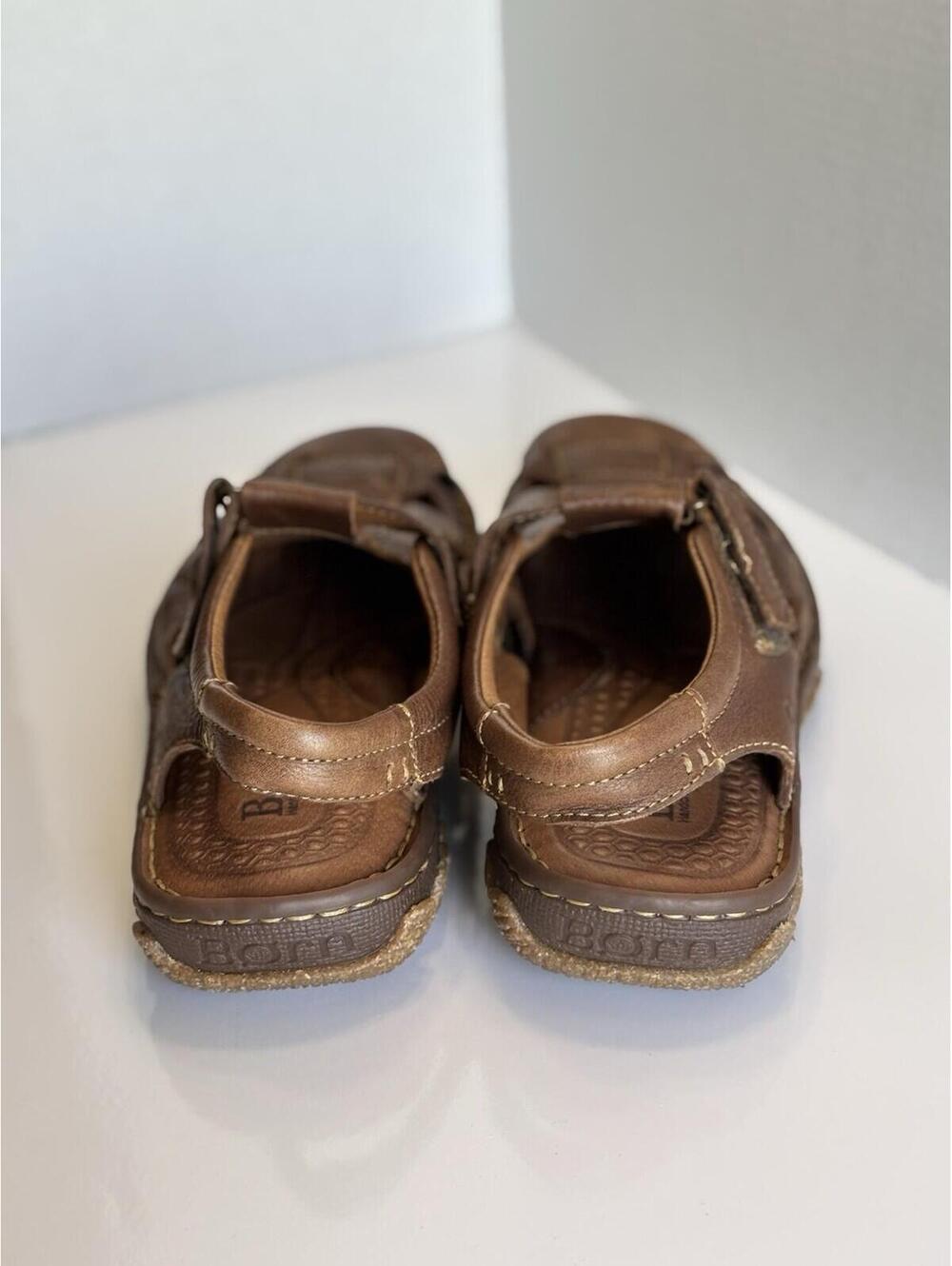 Born Cabot III Fisherman Sandals Men Sz 10 Brown Leather Closed Toe Comfort Shoe - Picture 5 of 16